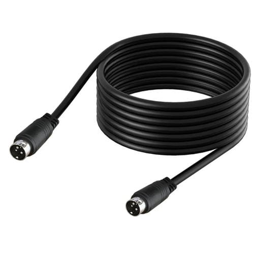 Cable Adaptador de Señal de Alimentación de Audio 3 Pines Macho a Din Central (Negro) 0,5 m