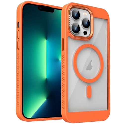 Funda para Teléfono Magsafe Honeycomb con Sistema de Refrigeración para iPhone 13 Pro Max (Naranja)