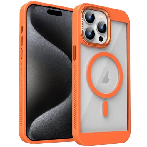 Funda para Teléfono con Sistema de Refrigeración Honeycomb Magsafe para iPhone 15 Pro Max (Naranja)