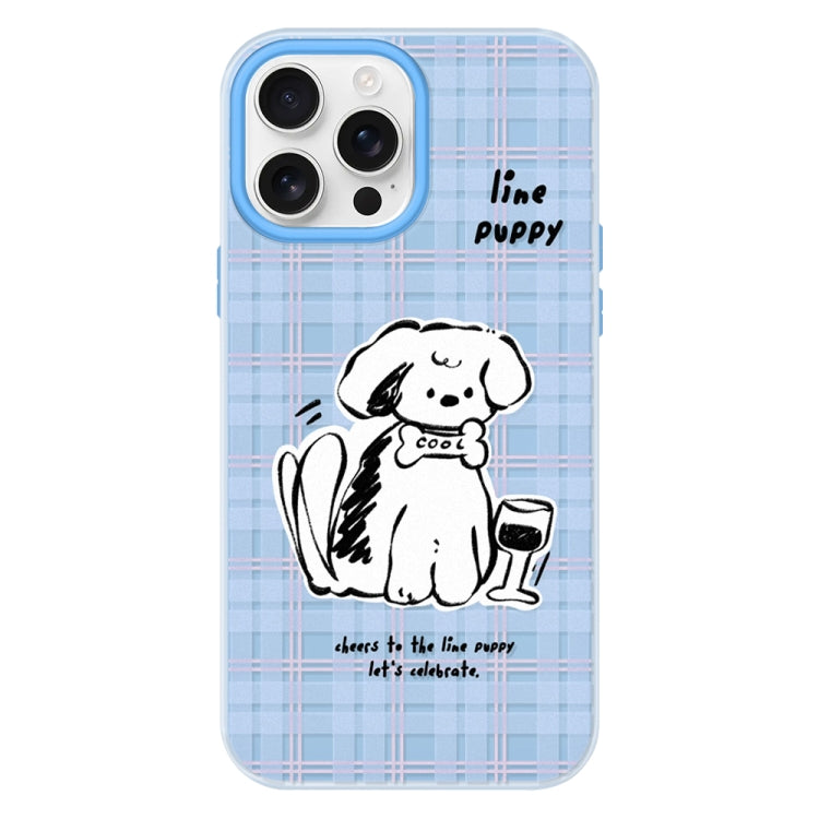 Funda Híbrida TPU Policarbonato iPhone 16 Pro Max Tacto Sedoso (Azul Cachorro)