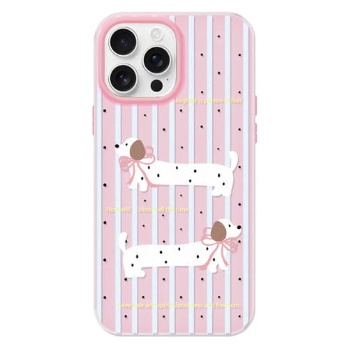 Funda híbrida TPU y PC iPhone 16 Pro Tacto Sedoso (Puppy Yellow)