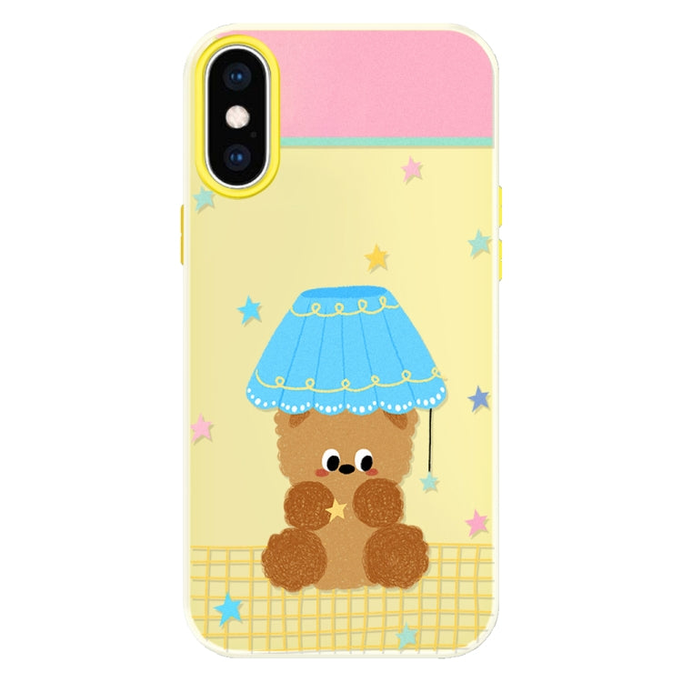 Funda híbrida TPU y Policarbonato iPhone X/Xs Tacto Sedoso (Amarillo)
