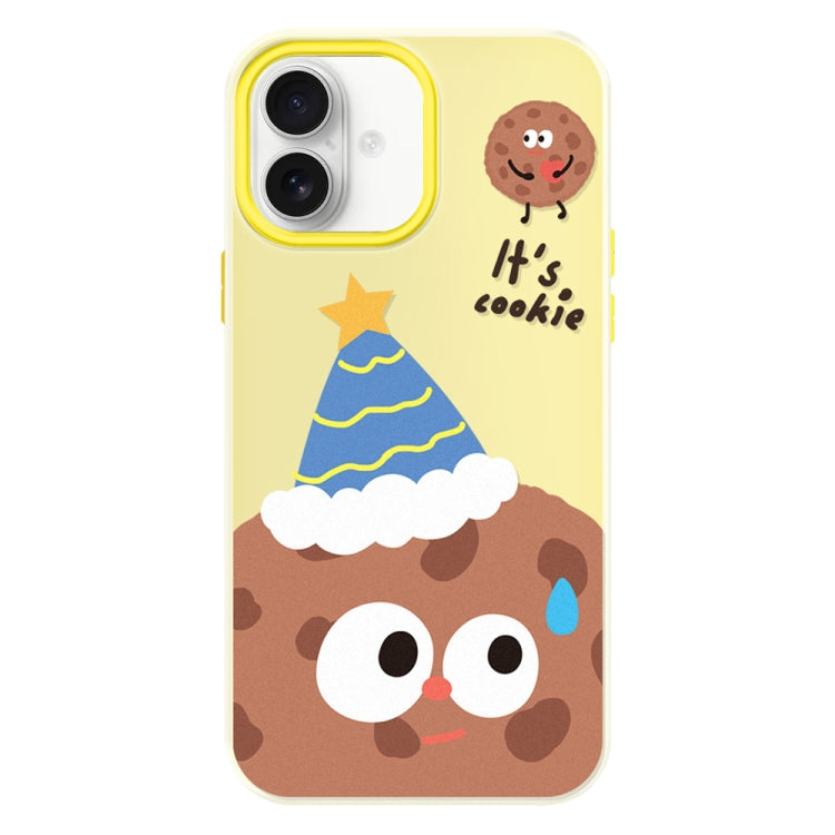 Funda híbrida TPU y Policarbonato iPhone 16 Plus protección (Celebration Cookies Yellow)