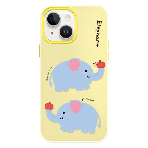 Funda híbrida TPU y PC iPhone 15 Tacto Sedoso y Gelatinoso (Amarillo Elefante)