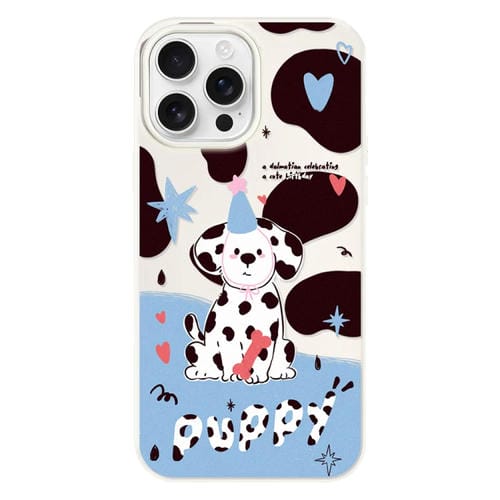 Funda HĂbrida TPU Policarbonato iPhone 11 Pro Max Cachorro con Manchas Blancas