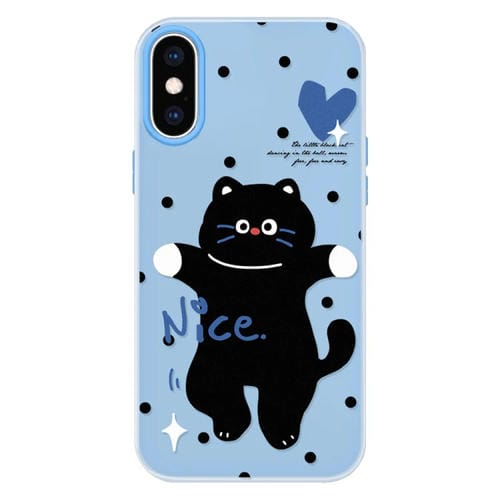 Funda híbrida TPU Policarbonato iPhone Xs Max función protección (Azul)
