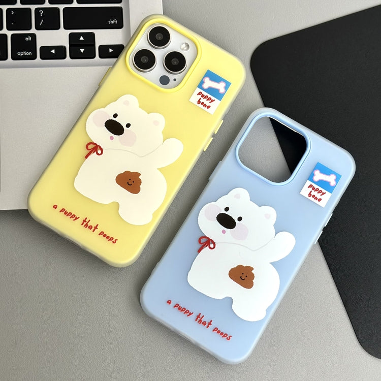 Funda Híbrida TPU y Policarbonato para iPhone 16 Plus (Gatito con Lunares en Blanco)