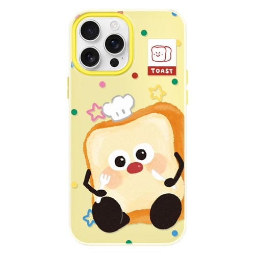 Funda híbrida TPU y PC para iPhone 16 Pro Max (Pan Tostado Amarillo)