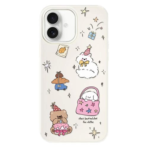 Funda híbrida TPU y PC iPhone 16 Tacto Sedoso y Gelatinoso (Blanco)