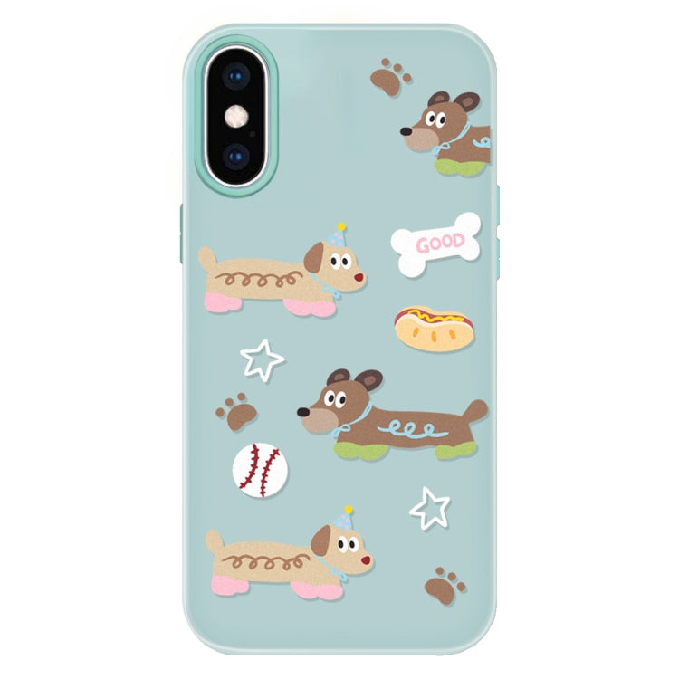 Funda híbrida TPU Policarbonato iPhone X/Xs Tacto Sedoso (Verde Claro)