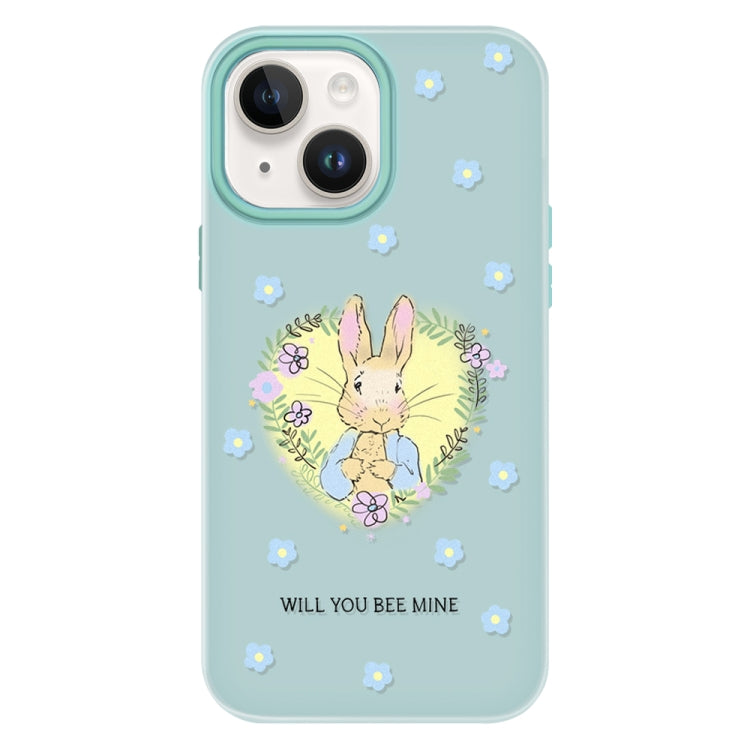 Funda híbrida TPU y policarbonato iPhone 15 Plus con tacto sedoso (Verde Claro)