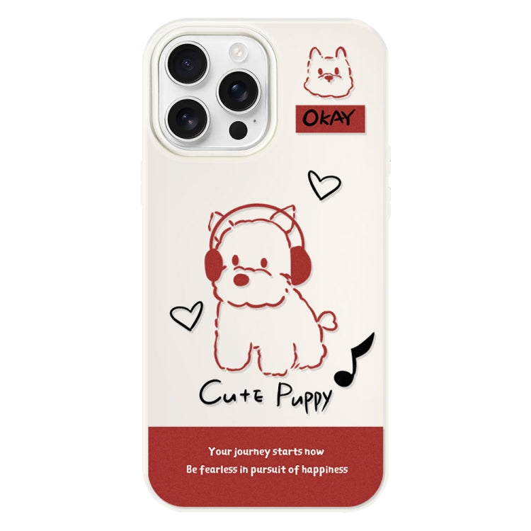 Funda híbrida TPU y PC con tacto de piel para iPhone 14 Pro (Blanco)