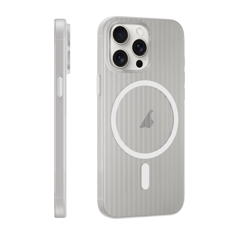 Funda para Teléfono Magsafe PC Corrugada para iPhone 14 Pro (Blanca)