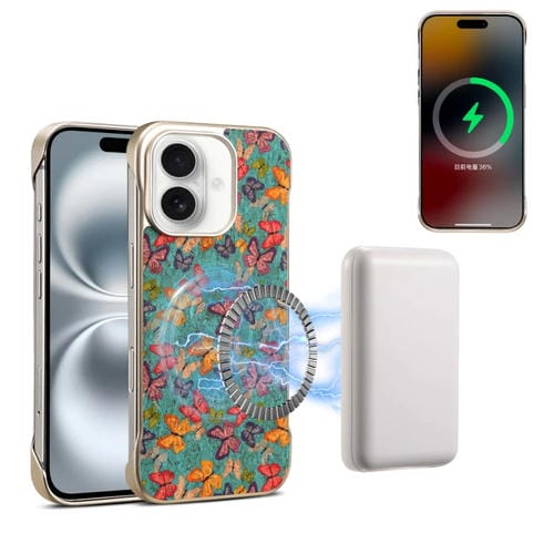 Funda para iPhone 16 Plus Denior A18 Paint Magsafe (Mariposas)