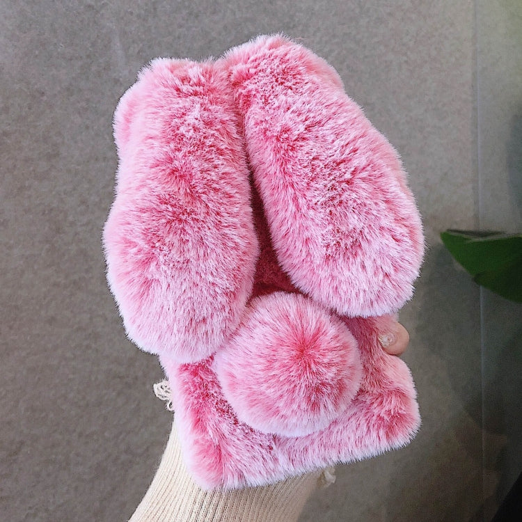 Funda para Teléfono iPhone 16 Plus Cobertura Total Conejo Orejas Largas 3D (Rosa)