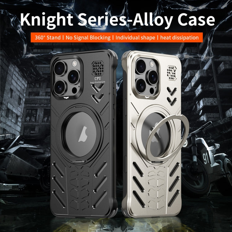 Estuche para Teléfono Serie Knight Aleación Magsafe Refrigeración iPhone 16 Pro Max (Dorado)