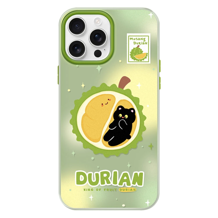 Funda híbrida TPU y PC para iPhone 16 Pro con tacto sedoso y gelatinoso (Verde Mao Shan Durian)