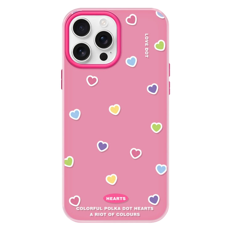 Funda híbrida TPU y PC iPhone 14 Pro Max Tacto Sedoso (Rojo, Rosa, Amor)
