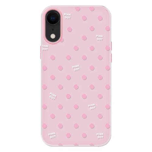Funda híbrida TPU y Policarbonato iPhone Xr con Tacto Sedoso (Lunares Rosa)