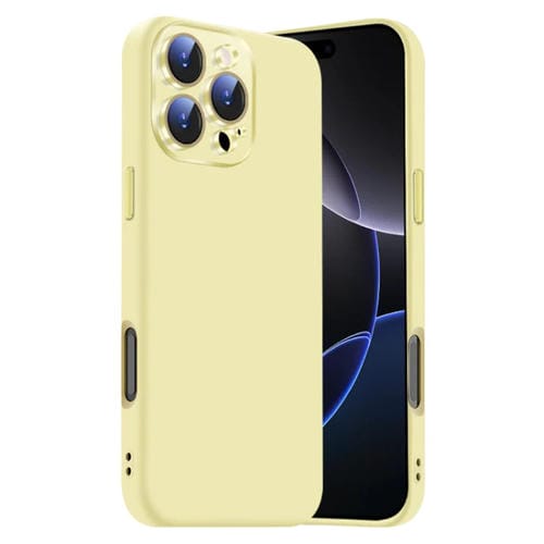 Funda de Silicona Líquida para iPhone 16 Pro con NanoLente (Amarilla)