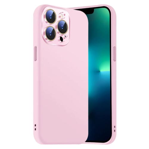 Funda de Silicona Líquida para iPhone 13 Pro con NanoLente (Rosa)