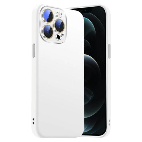 Funda de Silicona Líquida iPhone 12 Pro con NanoLente (Blanca)