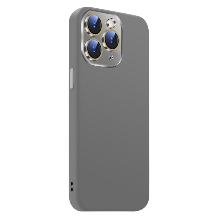 Funda de Silicona Líquida para iPhone 11 Pro Max con NanoLente (Gris Titanio)