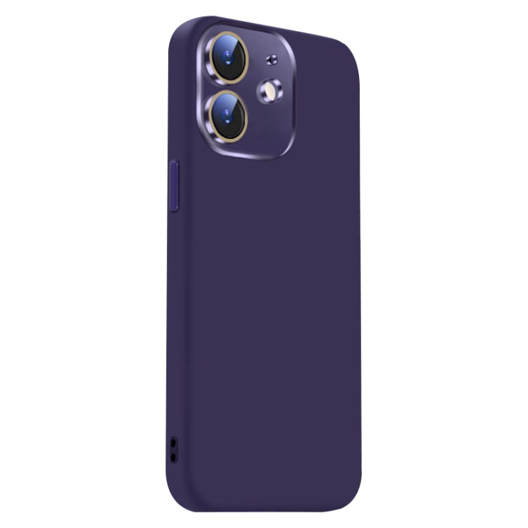 Funda de Silicona Líquida para iPhone 11 con NanoLente (Morado Oscuro)