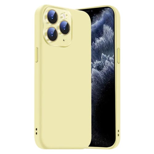 Funda de Silicona Líquida para iPhone 11 Pro con NanoLente (Amarilla)