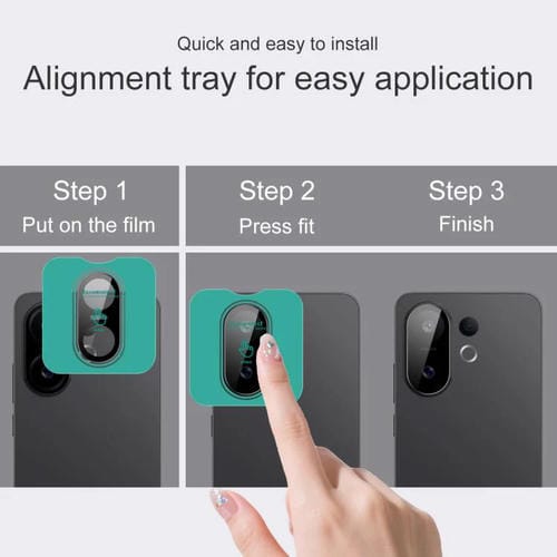 Película de lente de cámara trasera de vidrio HD imak versión negra para vivo S30 5G, versión autoposicionable