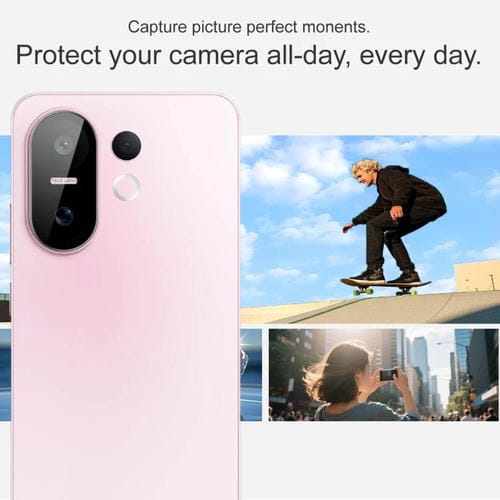 Película de lente de cámara trasera de vidrio HD imak versión negra para vivo S30 5G, versión autoposicionable