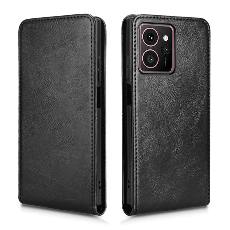 Funda de Cuero con Tapa Vertical Magnética para Teléfono Hmd Skyline 5G (Negro)