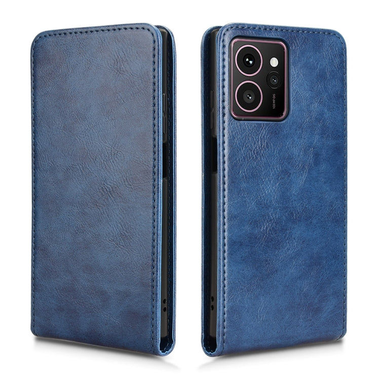 Funda de Cuero con Tapa Vertical Magnética para Teléfono Hmd Skyline 5G (Azul)