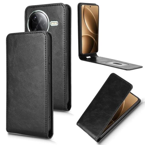 Funda de Cuero con Tapa Vertical Magnética para Redmi K80 5G/K80 Pro (Negra)