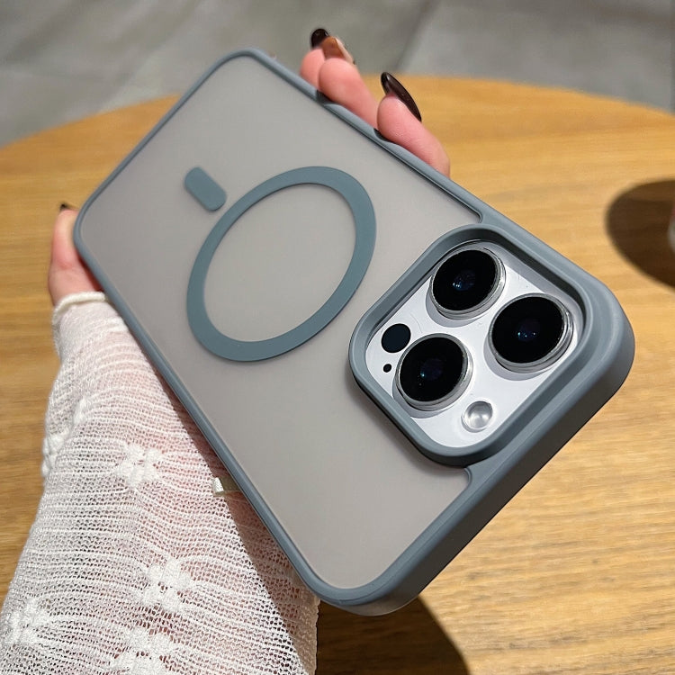 Funda para Teléfono Magsafe Frosted Skin Feel para iPhone 16 Plus (Gris Titanio)