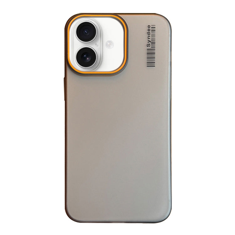 Funda para Teléfono PC Translúcida Tacto Piel Arena iPhone 16 Plus (Negra)