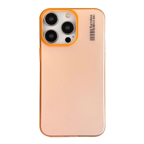 Funda para Teléfono PC iPhone 15 Pro Max Translúcida Tacto Piel Arena Suave (Naranja)