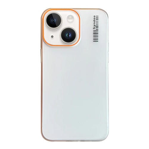 Funda para Teléfono PC iPhone 14 Tacto Piel Arena Suave (Blanco Transparente)