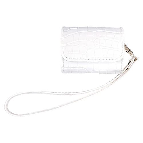 Funda Protectora para Auriculares Airpods Pro Textura Cocodrilo (Blanca)