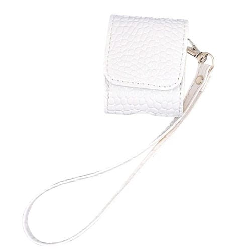 Funda Protectora Para Auriculares Airpods 1/2 Textura Cocodrilo (Blanca)