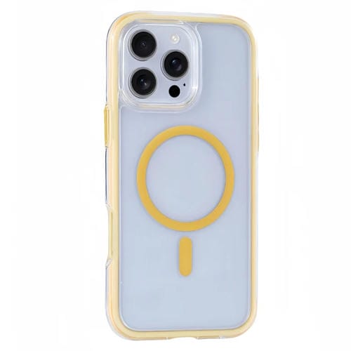 Funda para Teléfono iPhone 16 Pro Max Vacuum Airbag Y2 Series con Imán Magsafe (Amarillo)