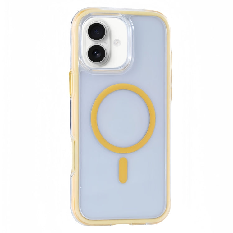 Funda para Teléfono con Imán Magsafe Transparente iPhone 16 Plus Serie Y2 (Amarilla)