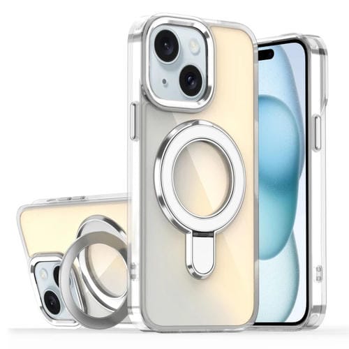 Estuche para Teléfono con Soporte Magsafe iPhone 15 Revestimiento Degradado (Transparente)