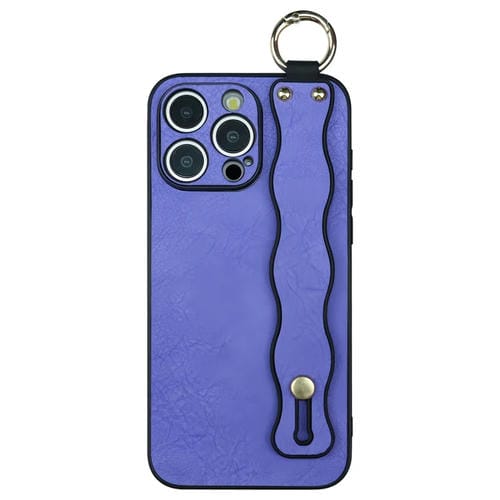 Funda TPU con Soporte para Pulsera Ondulada iPhone 12 Pro Max (Morado)