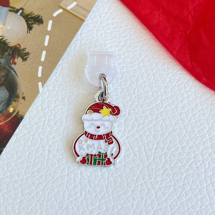 Tapón Antipolvo Tipo C Serie Navideña Muñeco de Nieve Estrellado