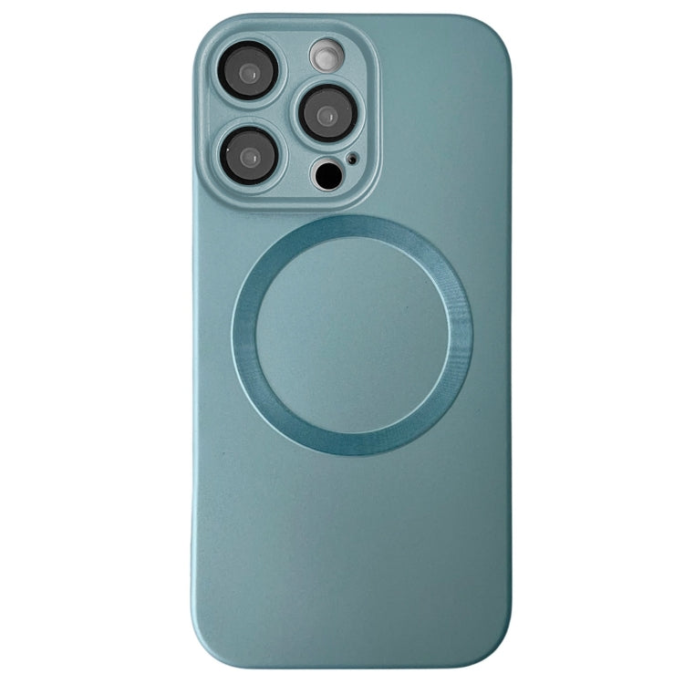 Funda para Teléfono TPU Magsafe iPhone 15 Pro Max Textura Cd Pintura Metalizada (Azul Sierra)