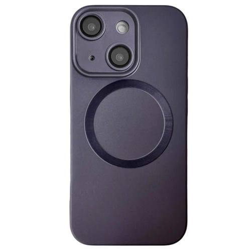 Funda para Teléfono TPU Magsafe iPhone 15 Textura Cd Pintura Metalizada (Gris)