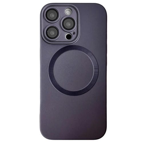 Funda para Teléfono TPU Magsafe con Textura de Cd y Pintura Metalizada para iPhone 12 Pro Max (Gris)