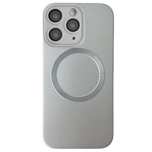 Funda para Teléfono TPU Magsafe iPhone 11 Pro Textura Cd Pintura Metalizada (Plateada)