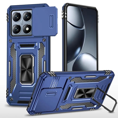 Funda Protectora Híbrida De Tpu Para Cámara Xiaomi 14T Armor Pc (Azul Marino)
